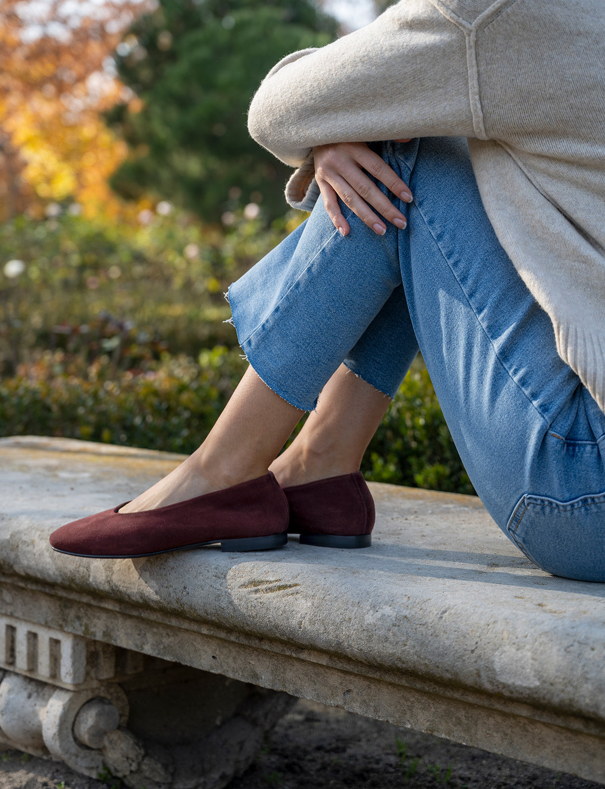 Lucrecia in Camel Suede
