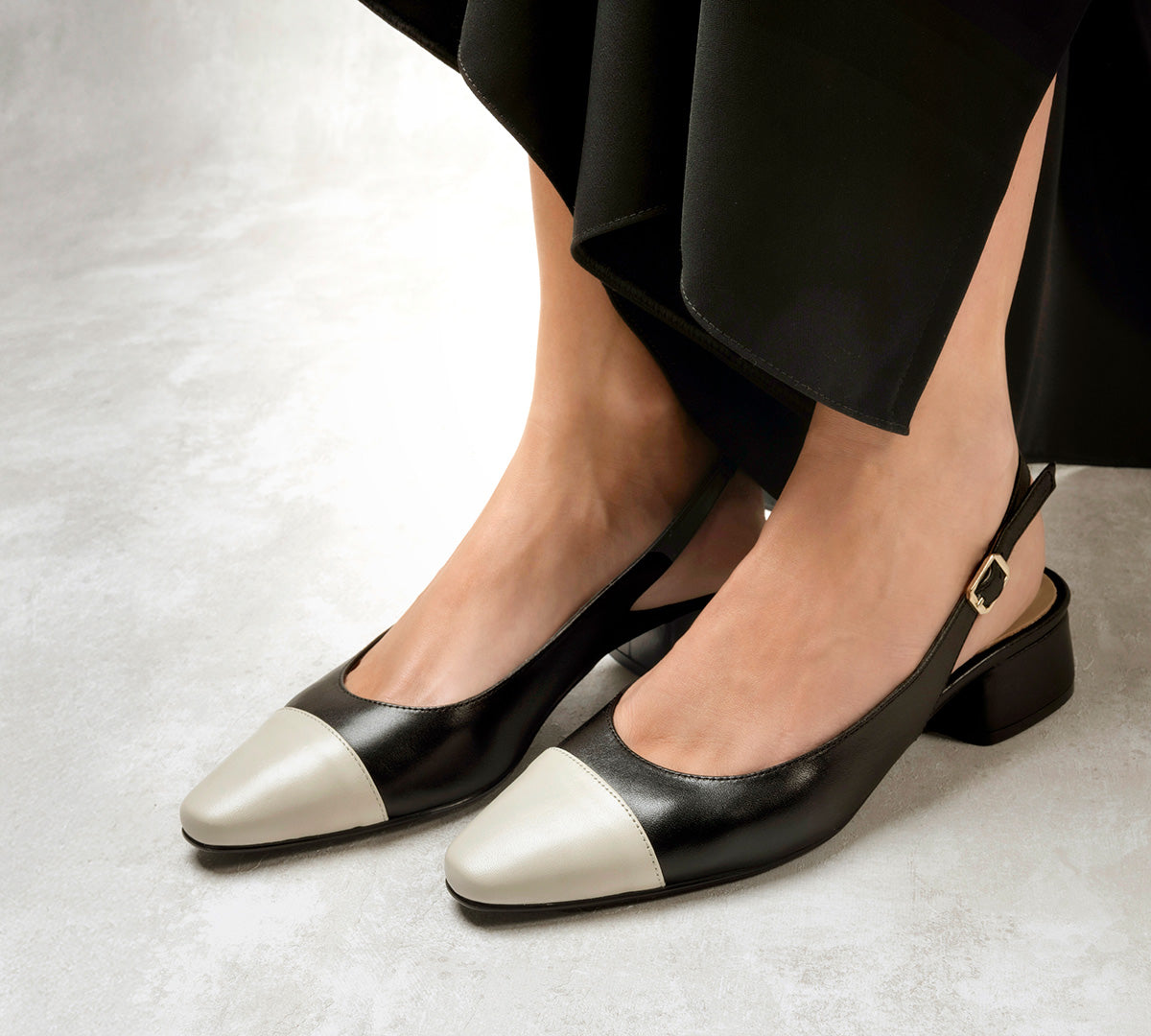 Berta Navy with Nude Toe