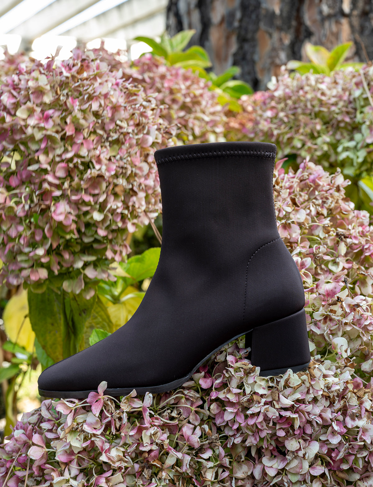 Botín Beatrize Licra Marrón