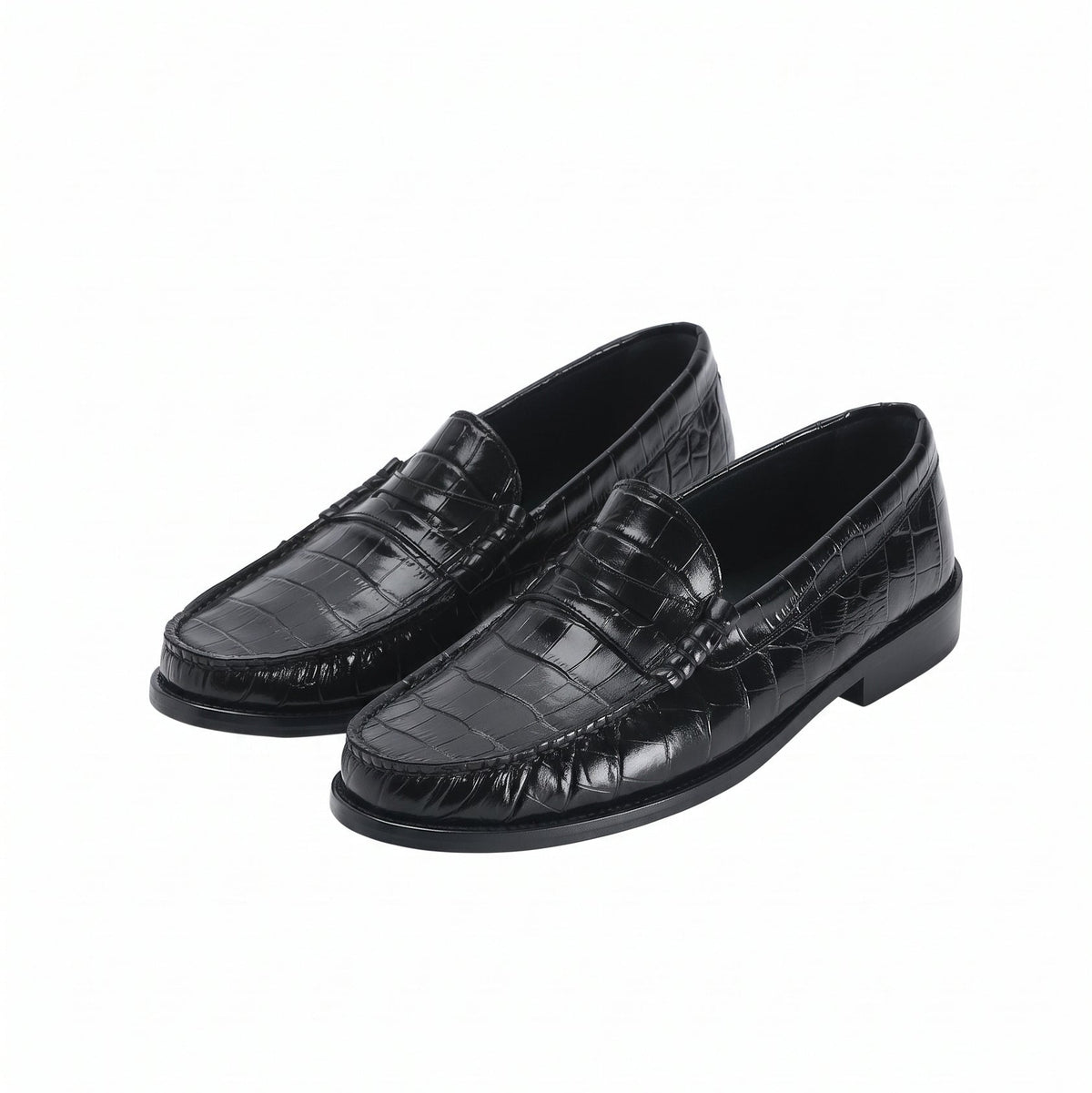 Mocasín coco piel negro