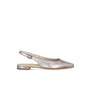 Ibiza Silver Leather Ballerinas