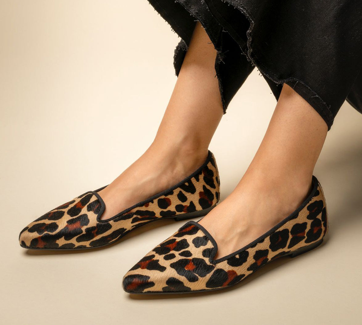 Pointy Loafer Cheetah Calf Hair