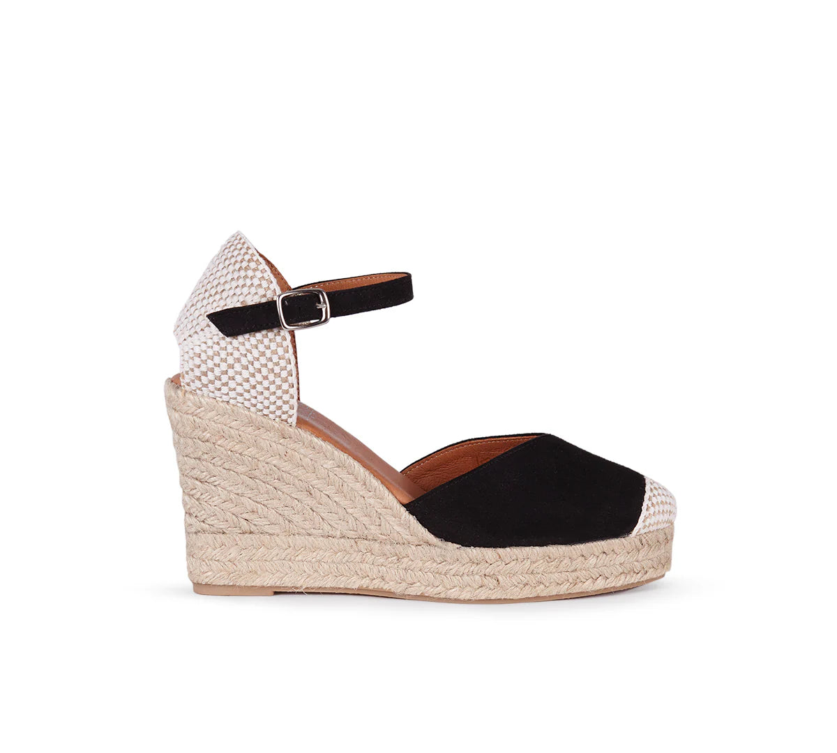 Cuña Jimena 7cm Ante Negro