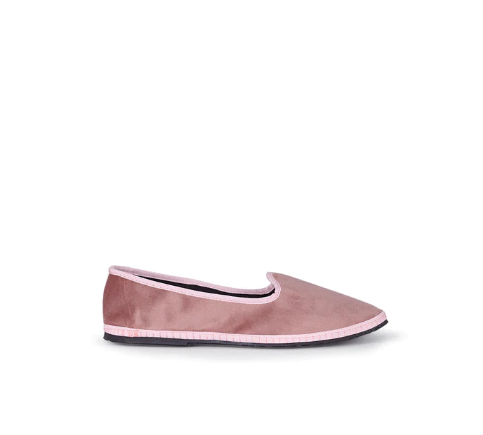 Furlane Slipper in Pink Velvet