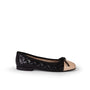Bailarina chester negro punta camel