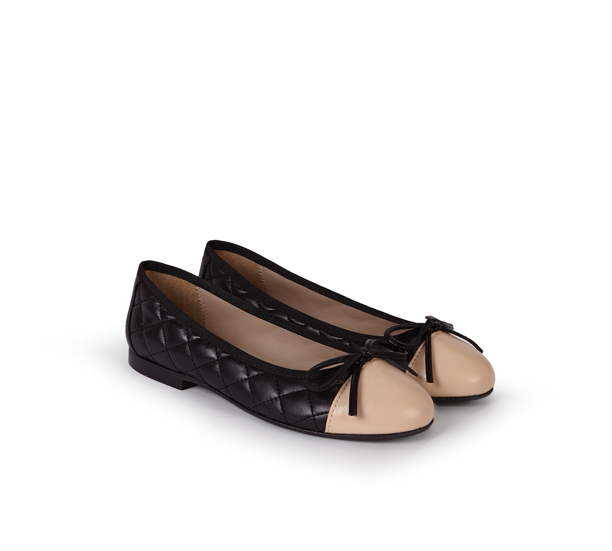 Bailarina chester negro punta camel