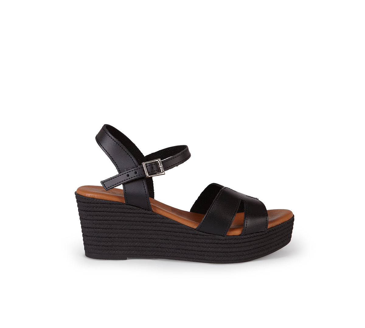 Sandalia atenea piel negro