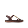 Sandalia Positano piel marrón chocolate