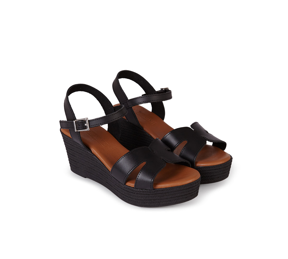 Sandalia atenea piel negro