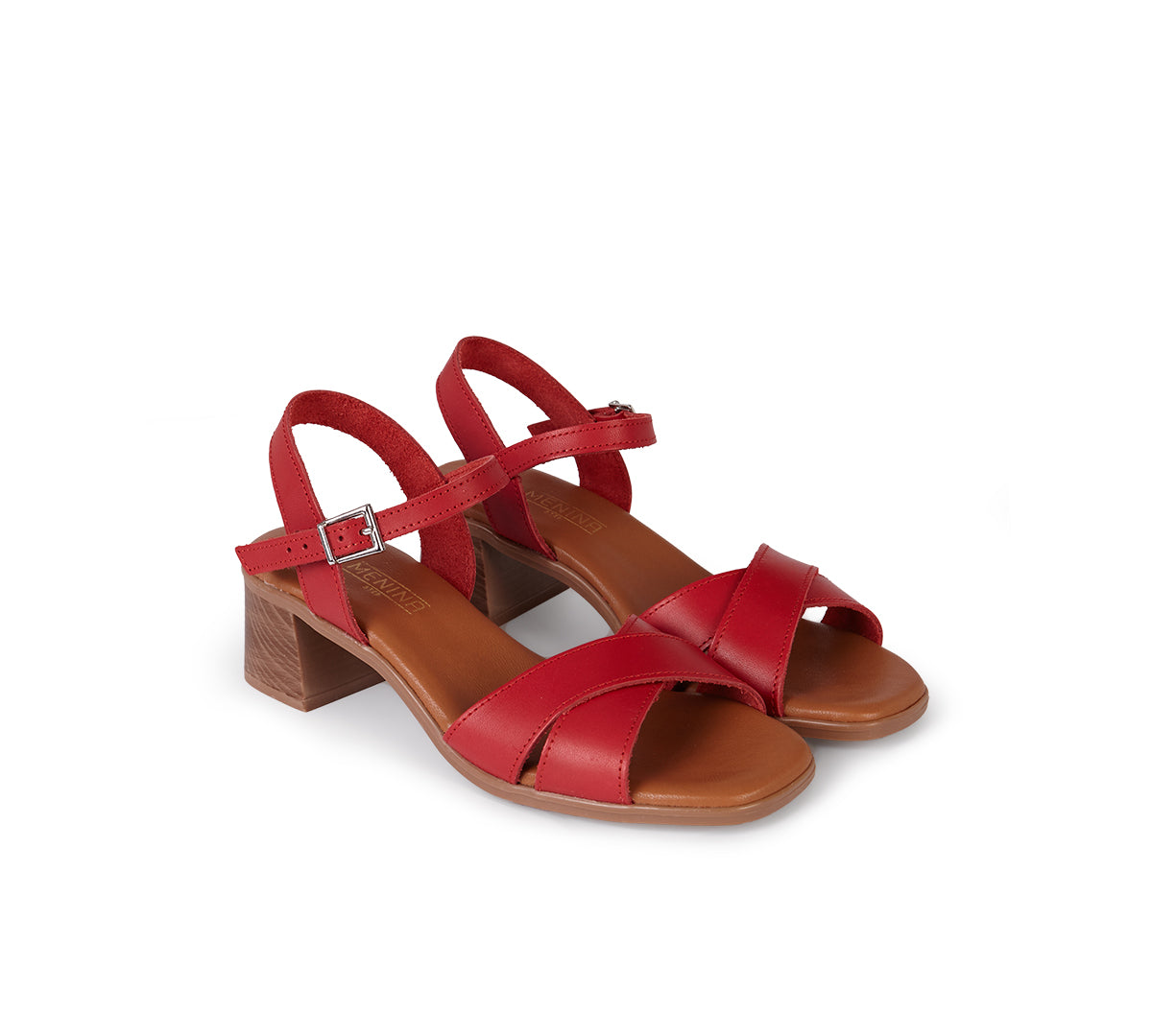 Sandalia Bea piel rojo