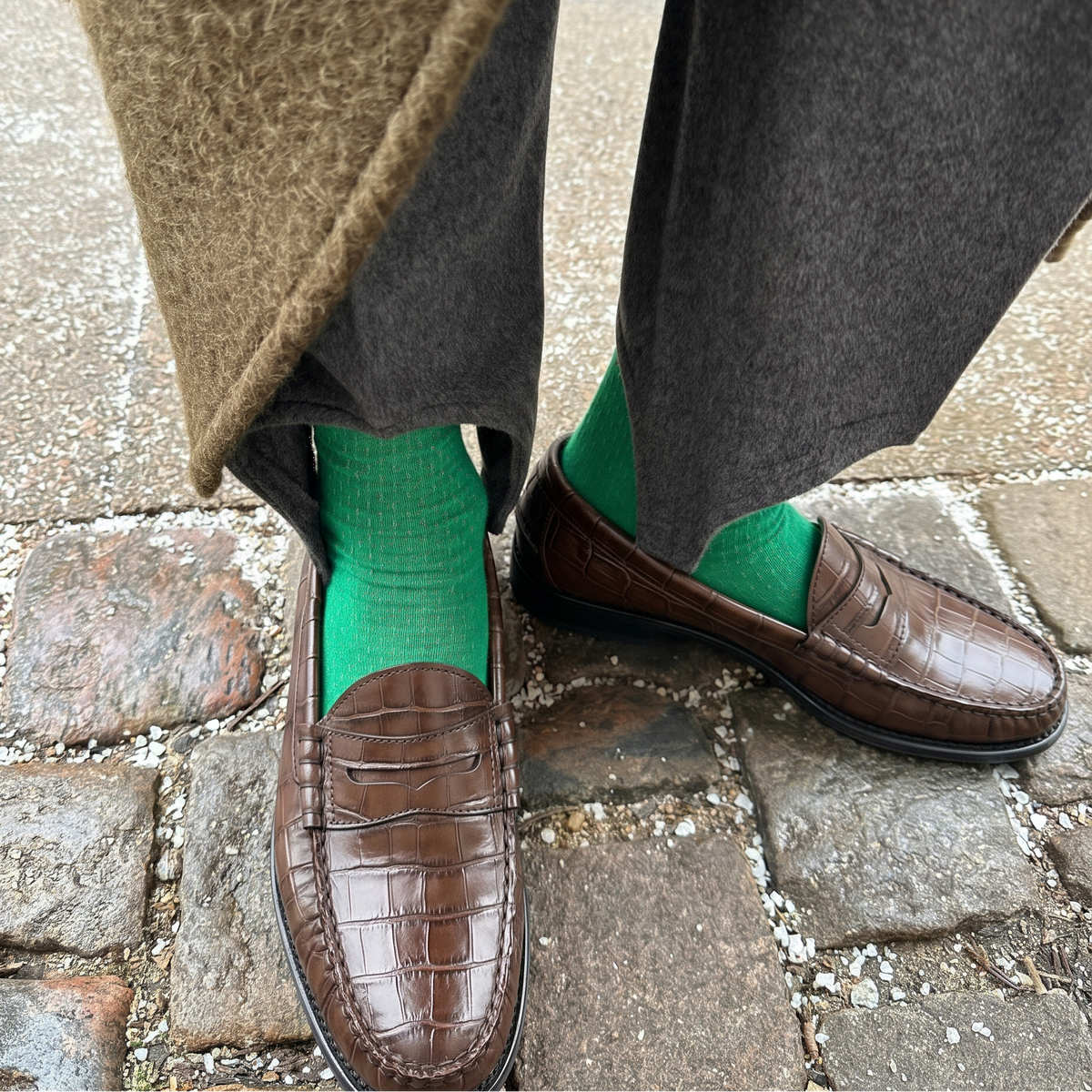 Mocasín coco piel marrón