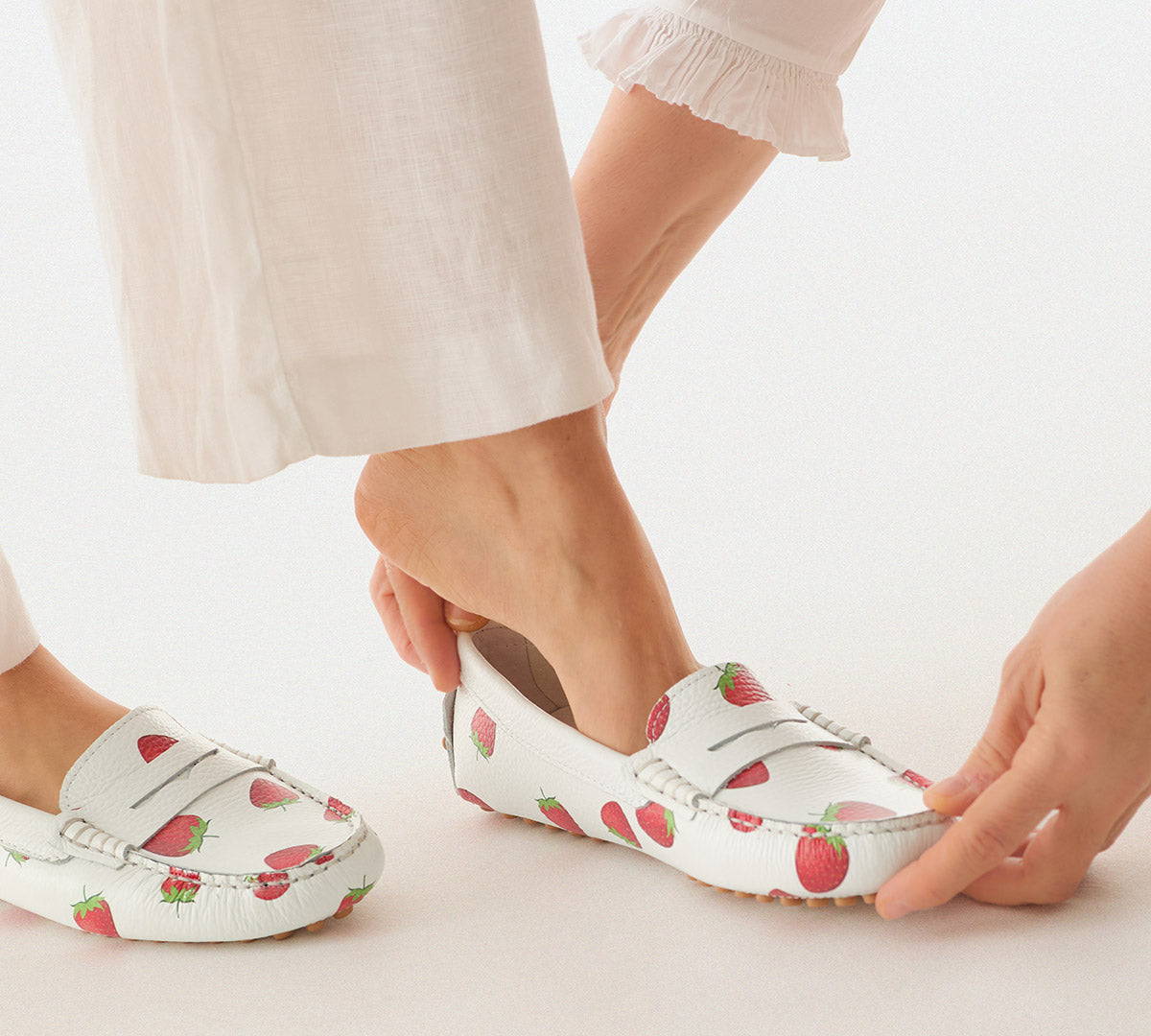 Mocasines Oporto piel fresas