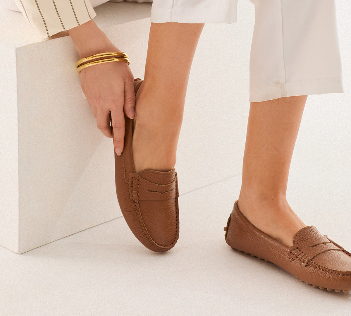 Mocasines Oporto piel camel