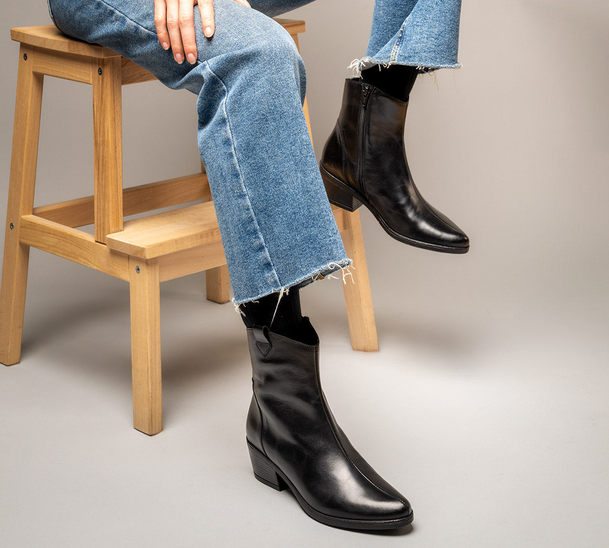 Botín Fulam piel negro