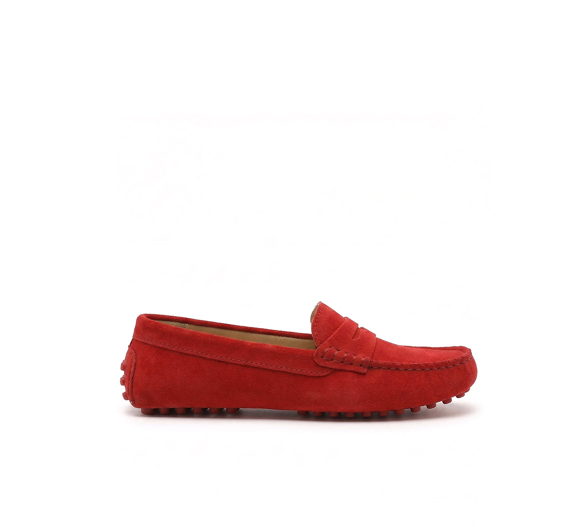 Mocasín Oporto serraje rojo