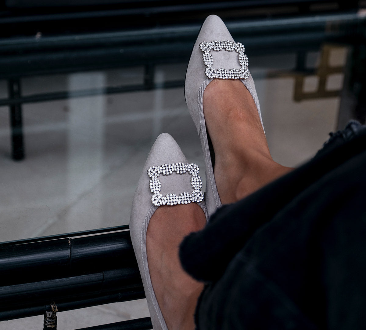 Tiara in Taupe Suede