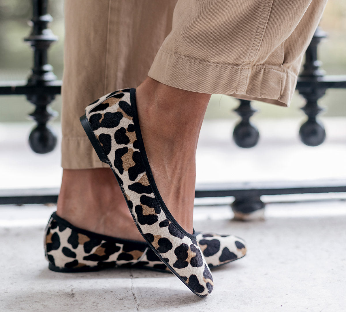 Bailarina Sandrine Pelo de potro ribete negro