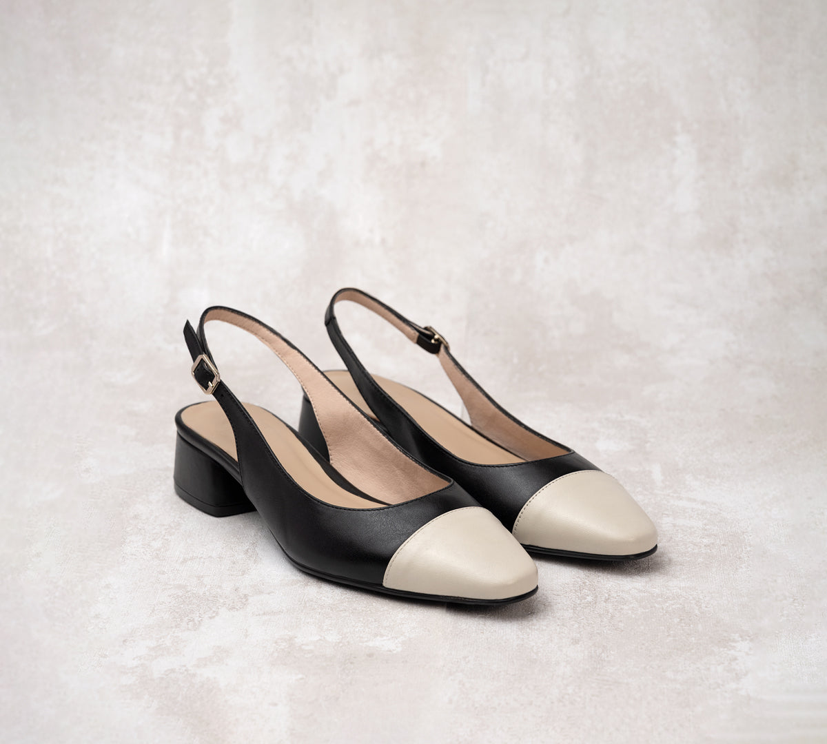 Berta Navy with Nude Toe 