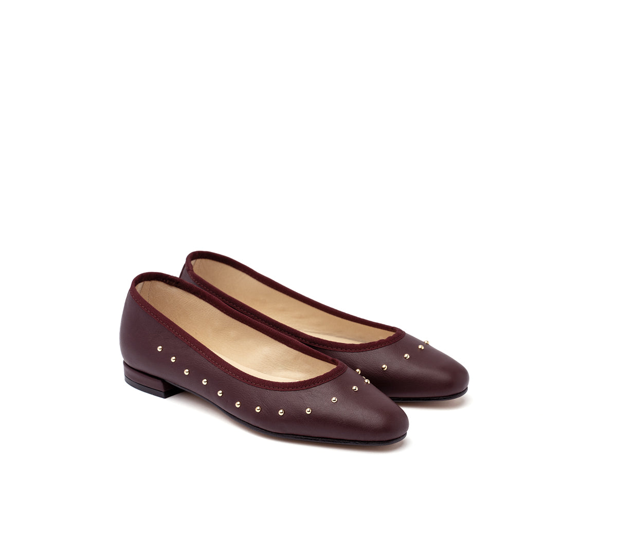 Sandrine burgundy trim 