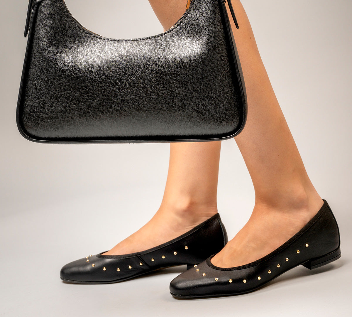 Bailarina Sandrine tachas negro