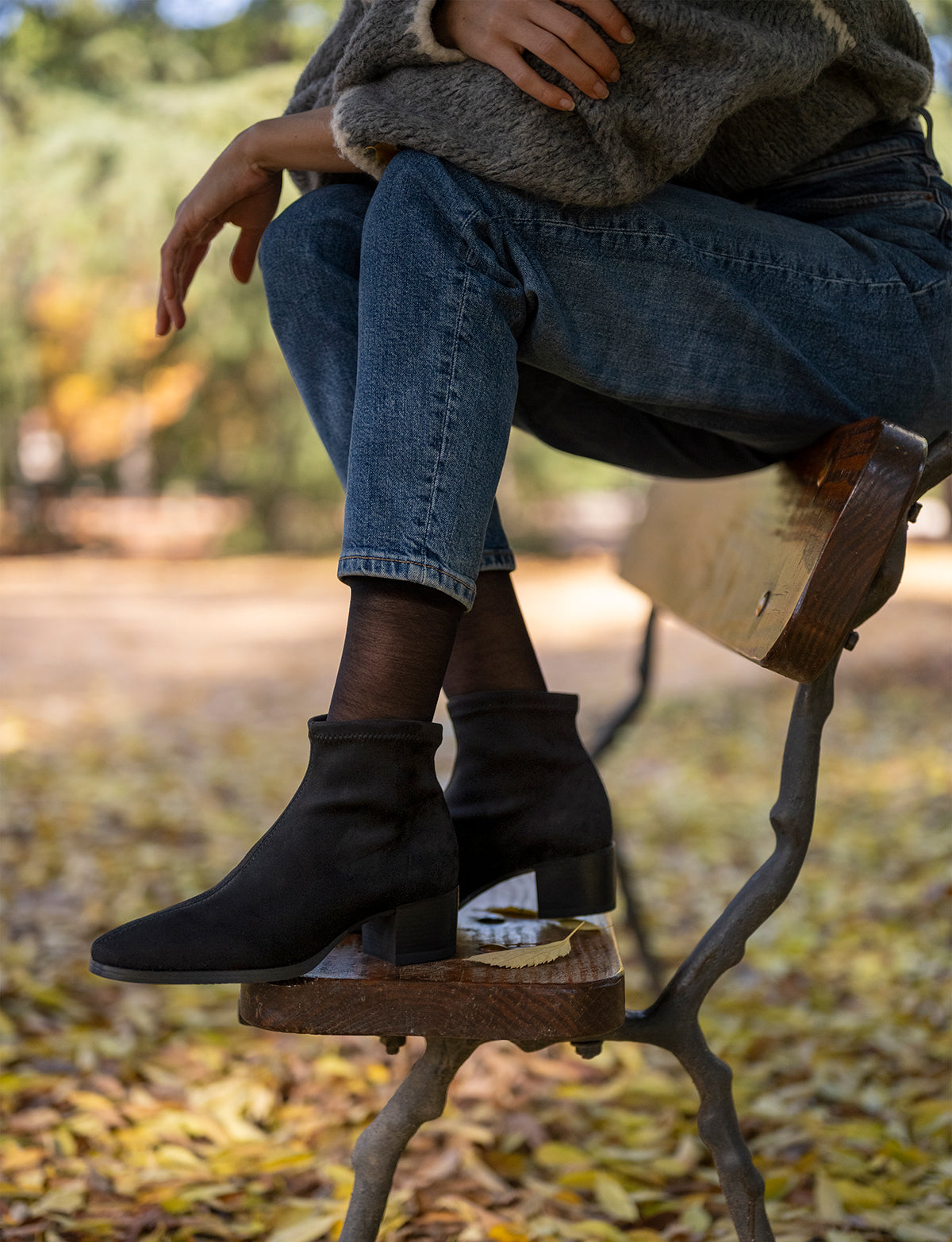 Botín Adele Ante Negro