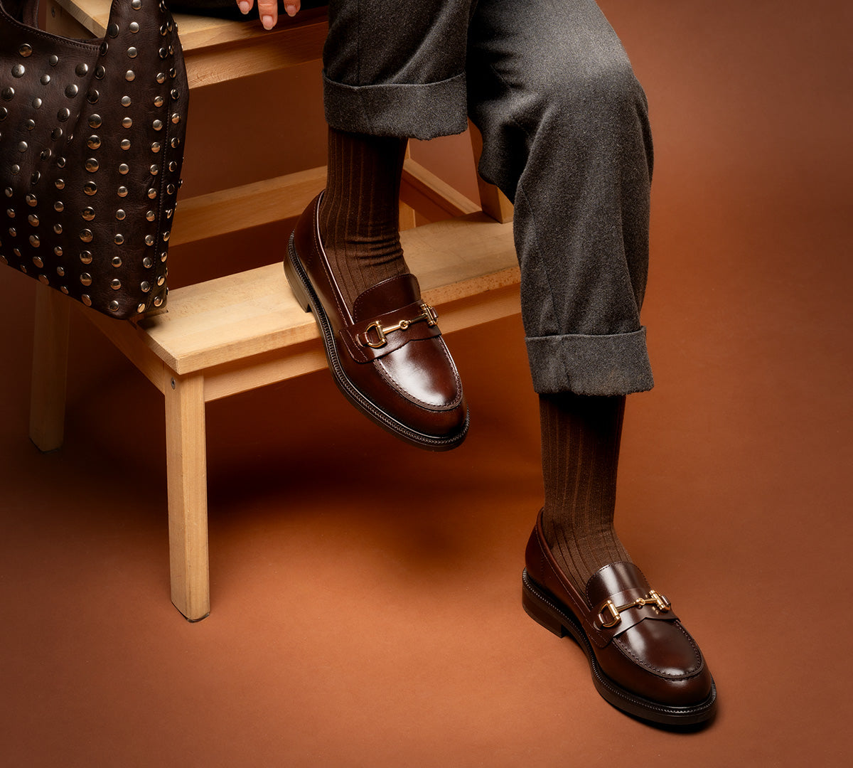 Mocasín Oxford Piel Marrón