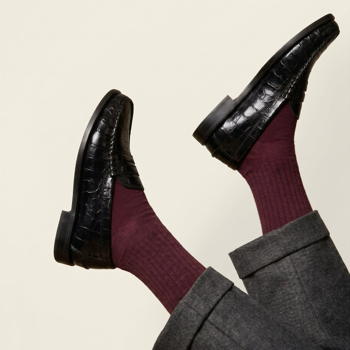 Mocasín coco piel negro