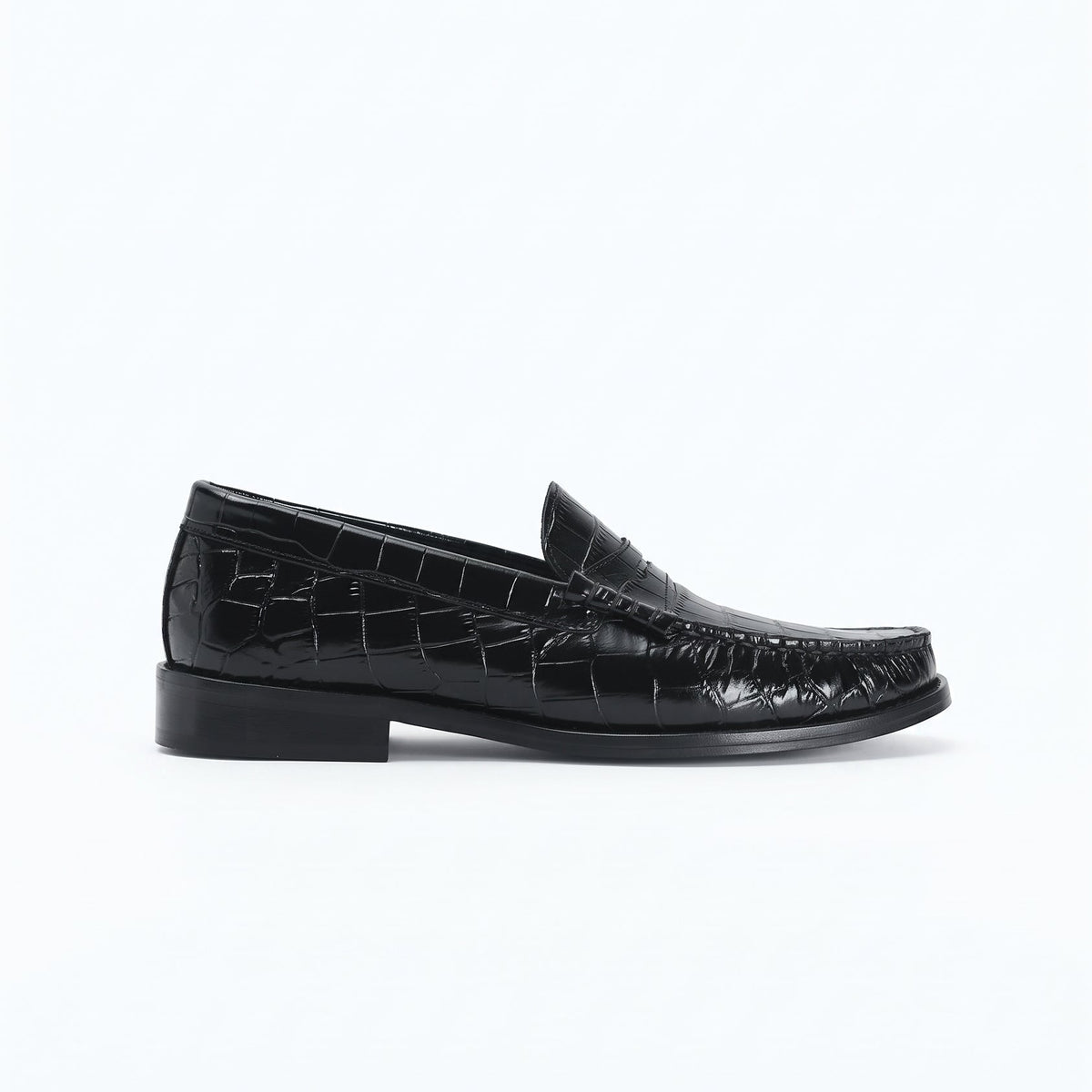 Mocasín coco piel negro
