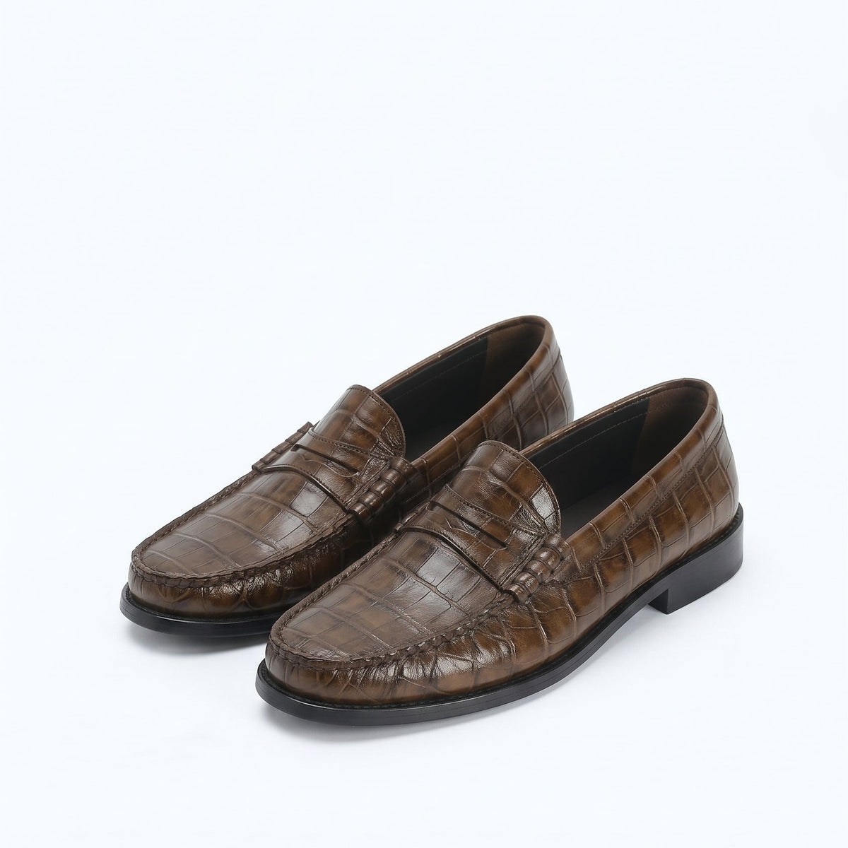 Mocasín coco piel marrón
