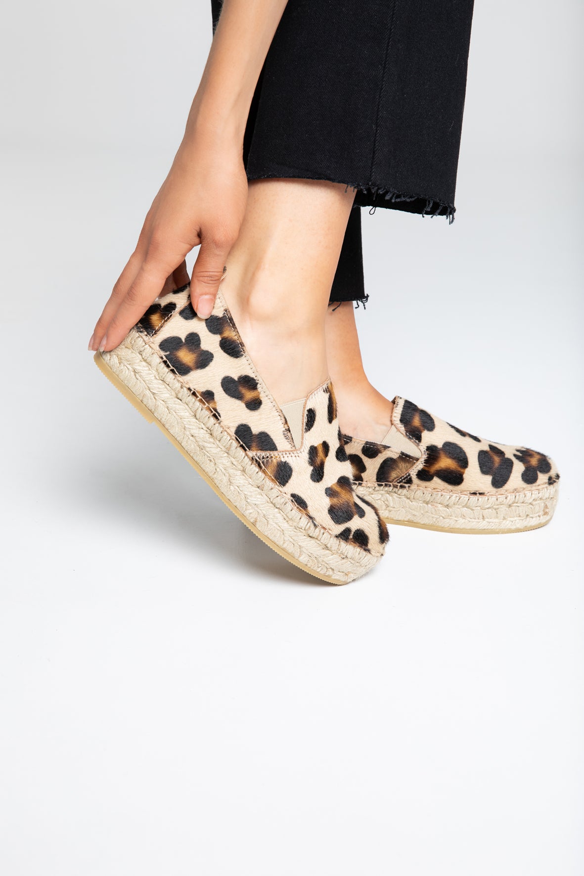 Palma Blucher in Animal Print Suede 