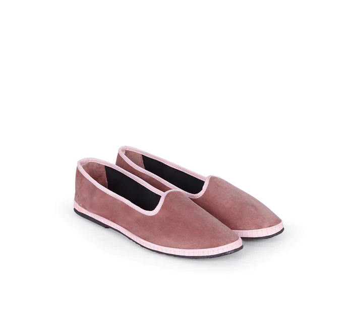 Furlane Slipper in Pink Velvet