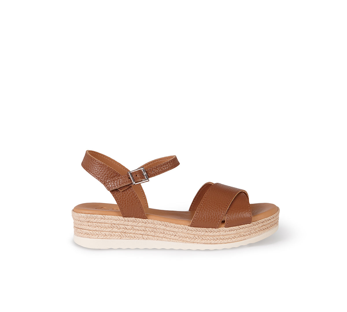 Cuña iris piel camel