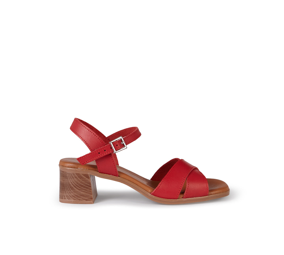 Sandalia Bea piel rojo