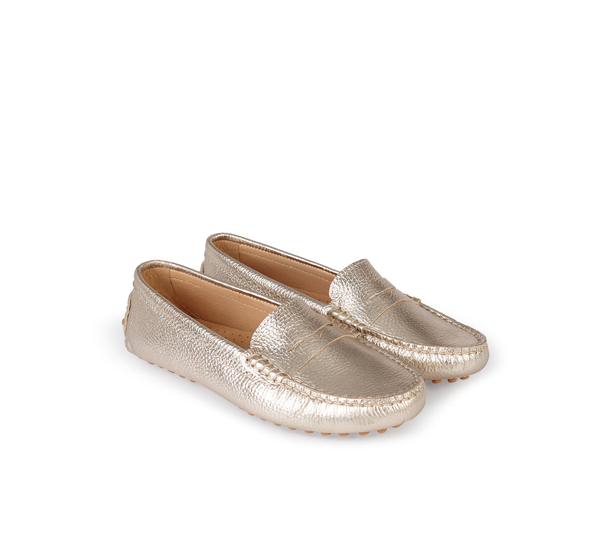 Mocasines Oporto piel metalizada