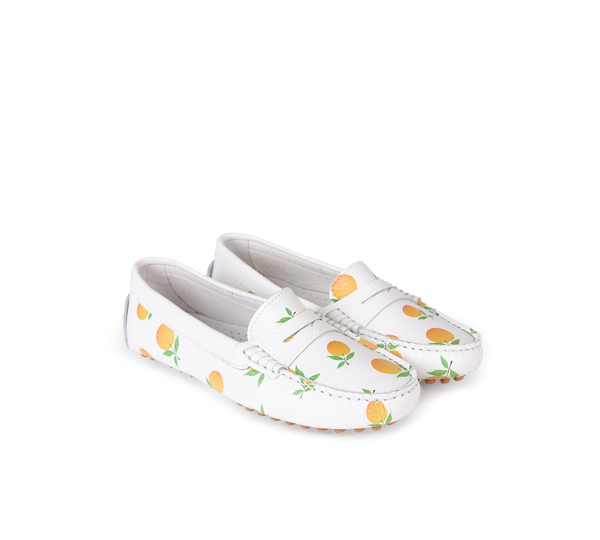 Mocasines Oporto piel naranjas
