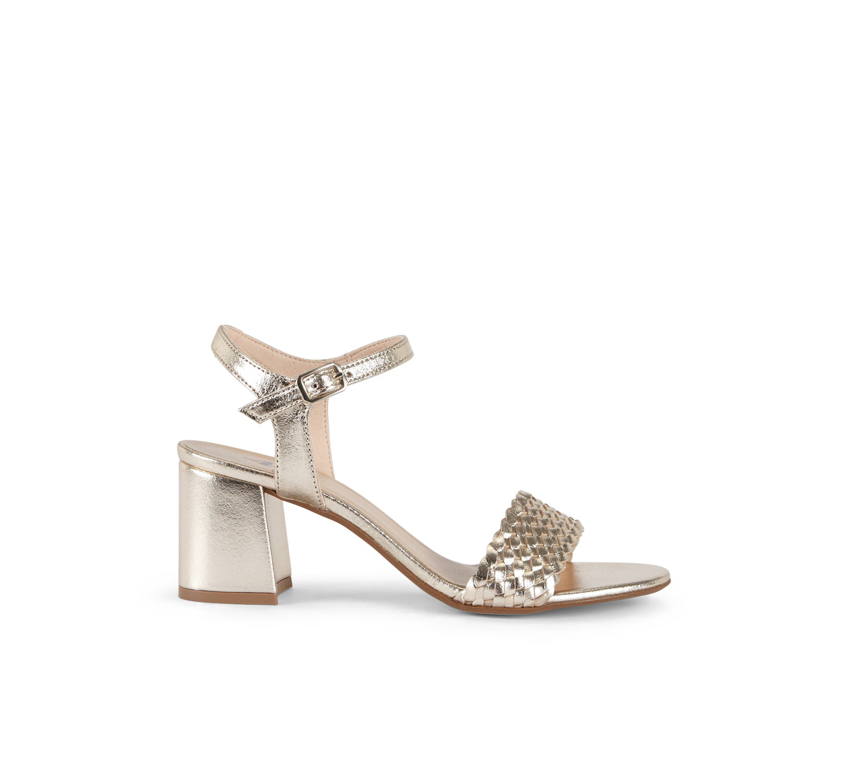 Mía Champagne High-Heel Sandal