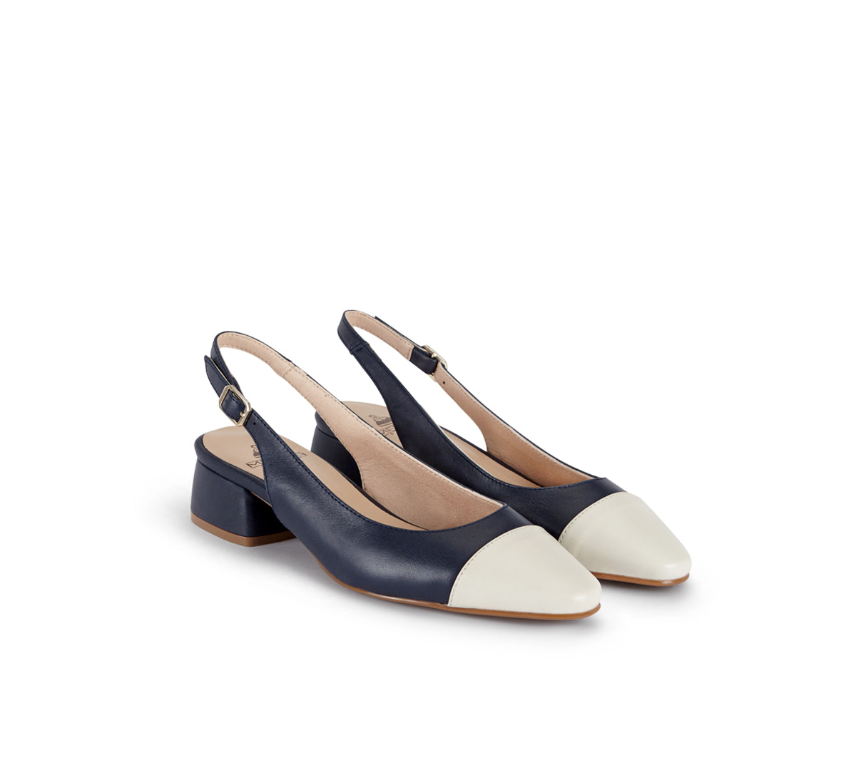 Berta Navy with Nude Toe 