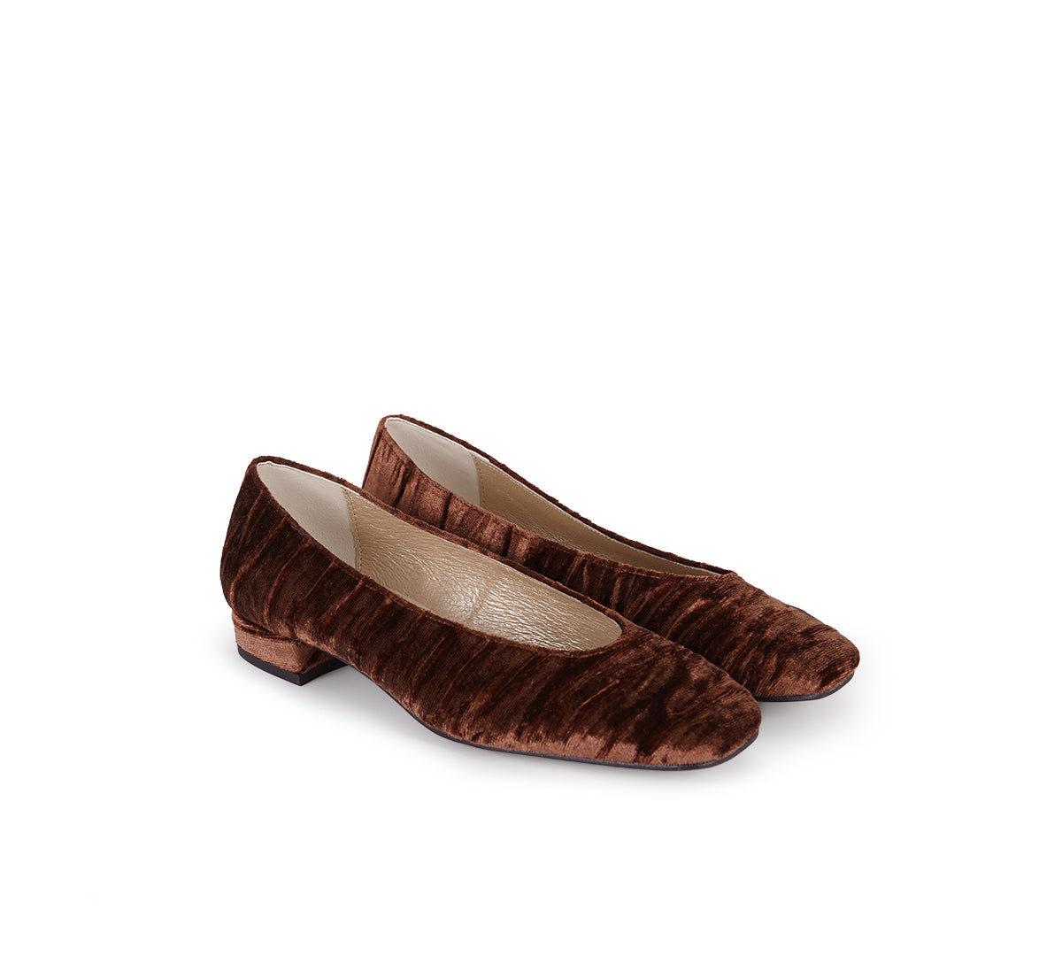 Bailarinas Donna Terciopelo Marrón