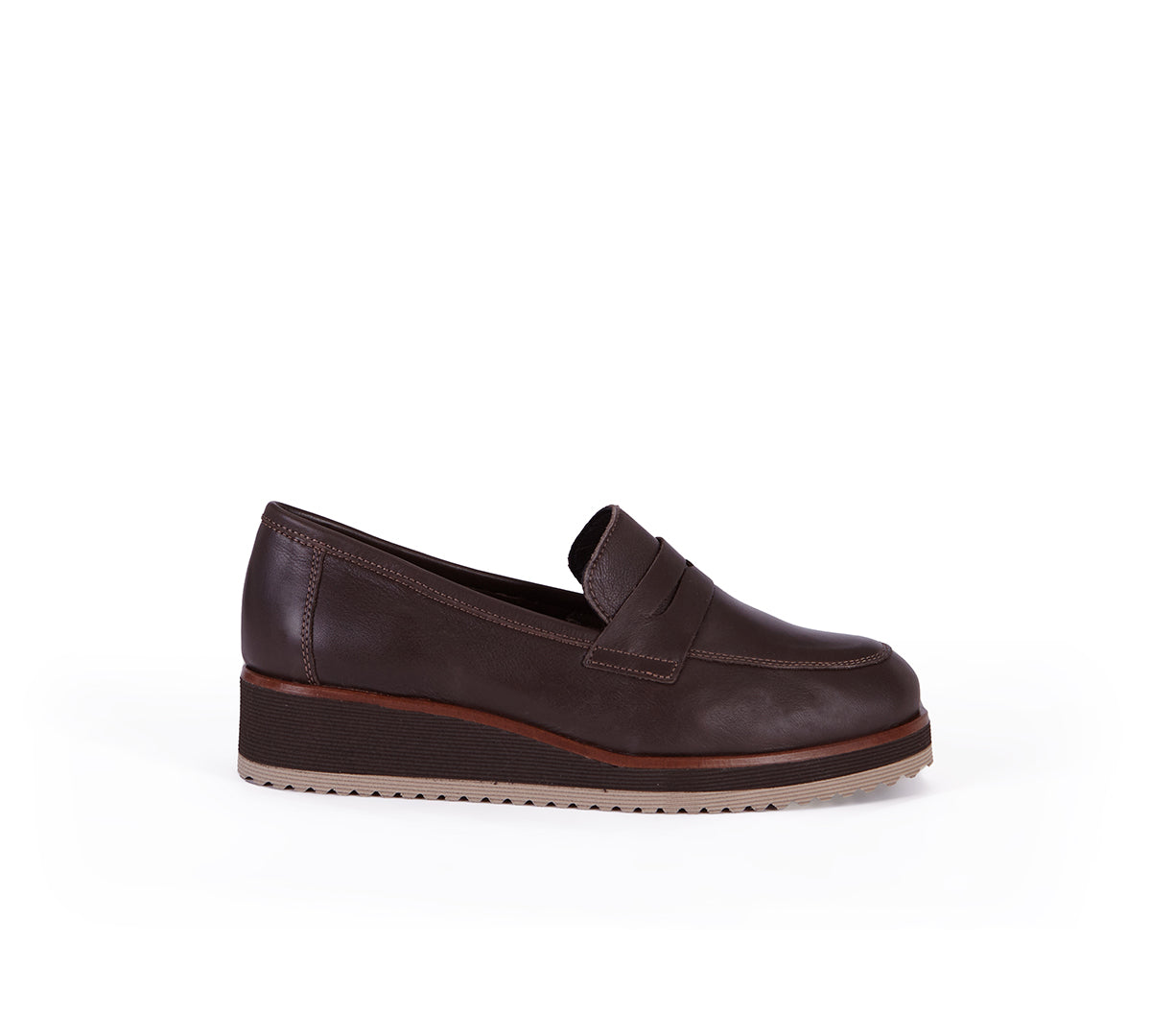 Mocasín Confort Piel Marrrón Chocolate