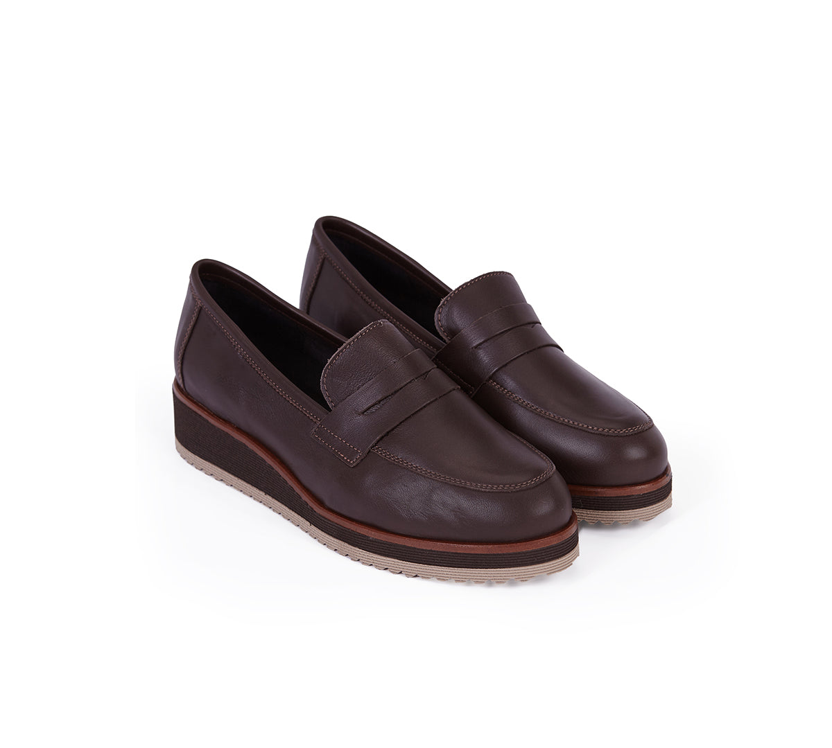 Mocasín Confort Piel Marrrón Chocolate