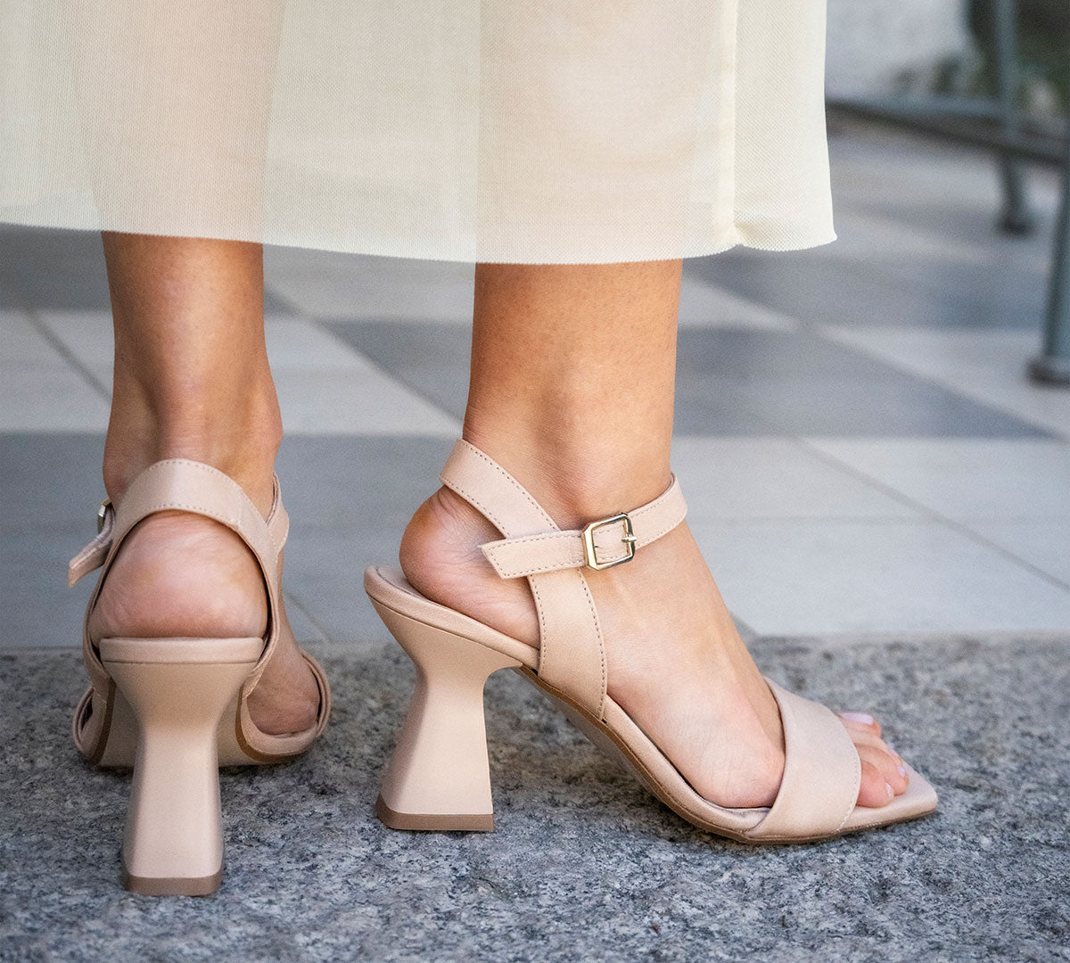 Cecilia Nude High-Heel Sandal