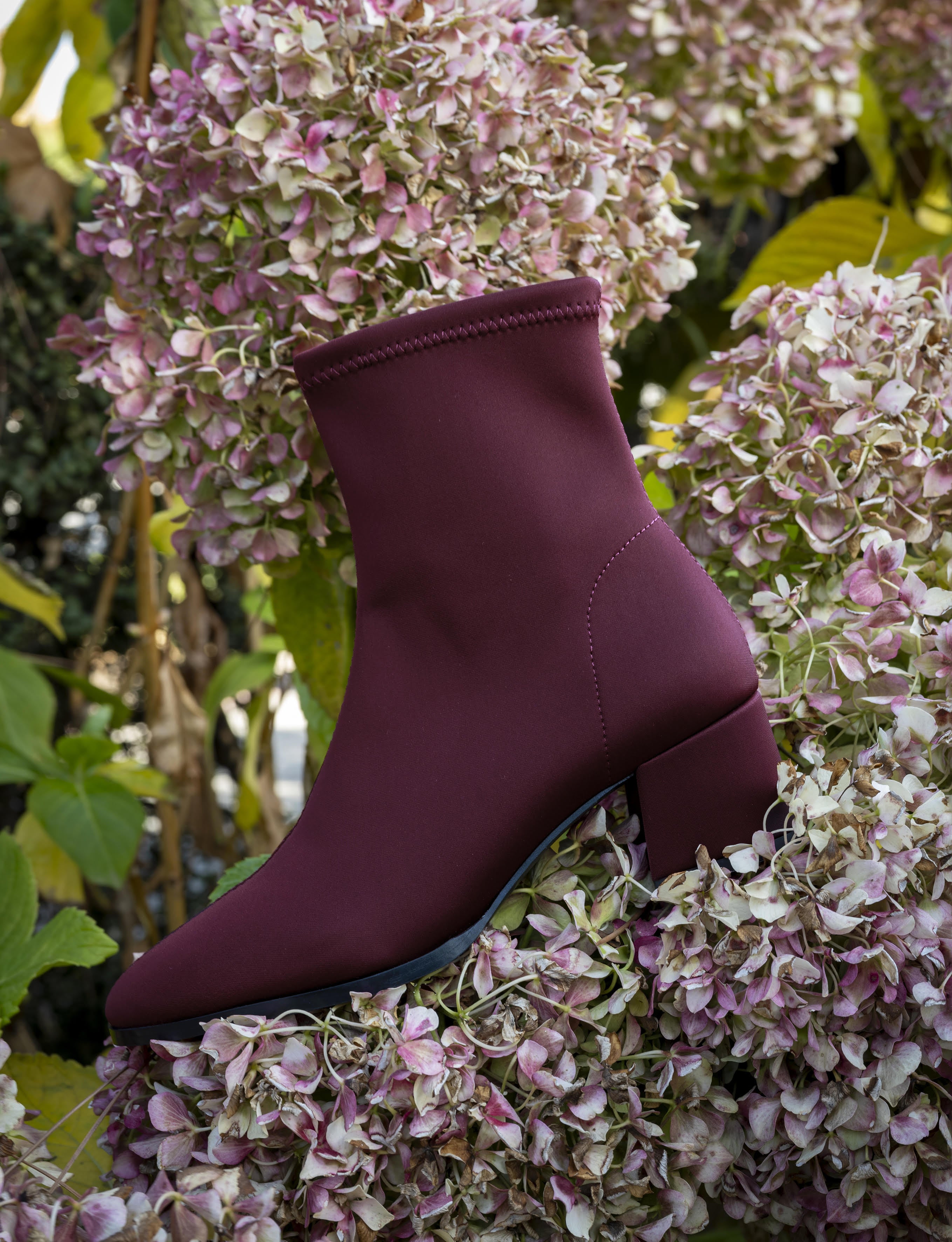 Botín Beatrize Licra Burdeos