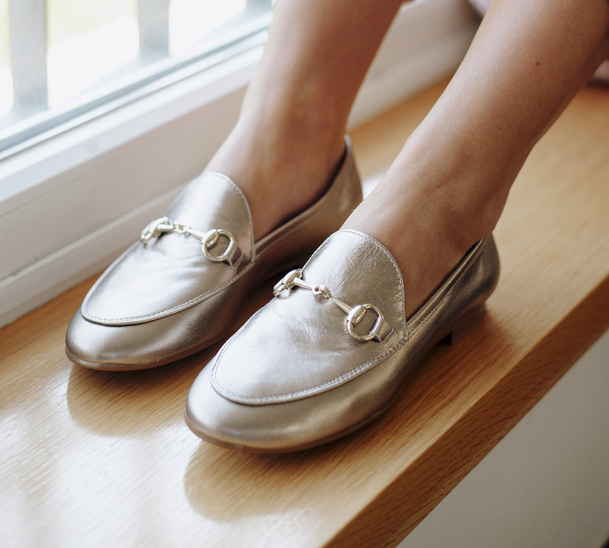 Mocasín Canido Piel Platino